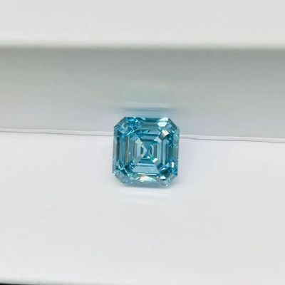 Asscher কাট ব্লু সিন্থেটিক ডায়মন্ড ল্যাব ইঞ্জিনিয়ারড হীরা 1-2 ক্যারেট