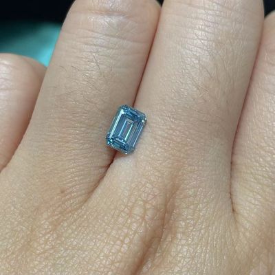 10 Mohs Blue Lab Grown Emerald Cut Diamond IGI সার্টিফাইড