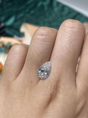মাল্টি সাইজ সিভিডি ল্যাব গ্রোন ডায়মন্ড 1.58ct নাশপাতি আকৃতির সাদা চাষ