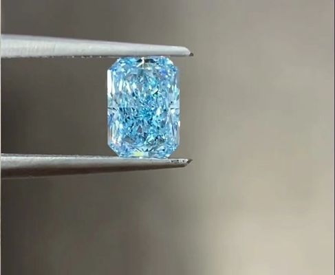 4ct 10 Mohs Lab Grown Blue Diamonds Radiant Brilliant Cut Lar Size