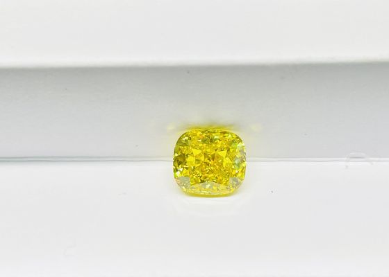 লুজ HPHT সিন্থেটিক ইয়েলো ডায়মন্ড 2.88ct কুশন মডিফাইড IGI সার্টিফাইড VS1