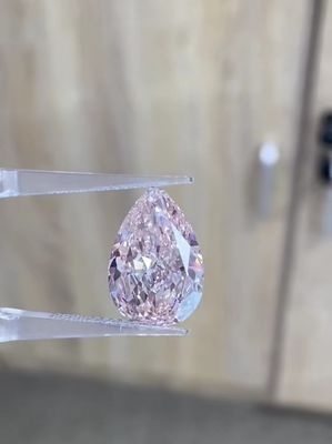 4CT পিয়ার কাট ল্যাব রোপণ গোলাপী হীরা জুয়েলারী সজ্জা জন্য নেকলেস রিং দুল