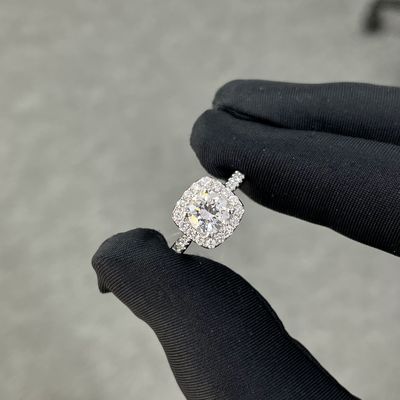1.008ct রাউন্ড ডি/ই ভিভিএস সিভিডি হোয়াইট ডায়মন্ড রিং ল্যাবরেটরি গ্রোথ ডায়মন্ড রিংস আইজিআই সার্টিফিকেশন সহ